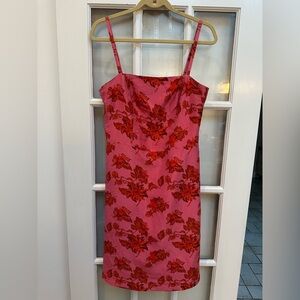 Vintage Hennes Collection 100% Silk Y2K 90’s-00’s Pink Floral
Dress Size 10 Med